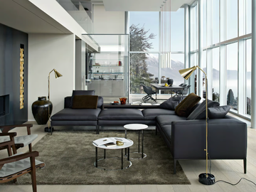 MICHEL - Corner sectional leather sofa by B&B Italia - view 2